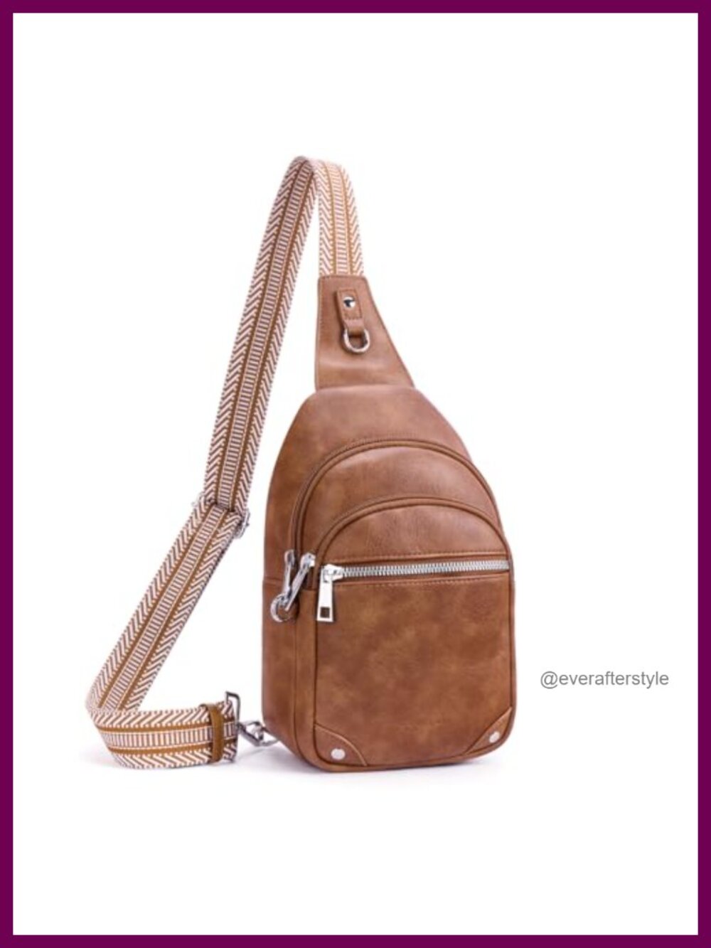 Vegan Leather Anti Theft Crossbody Sling Bag RFID Fanny Pack Travel